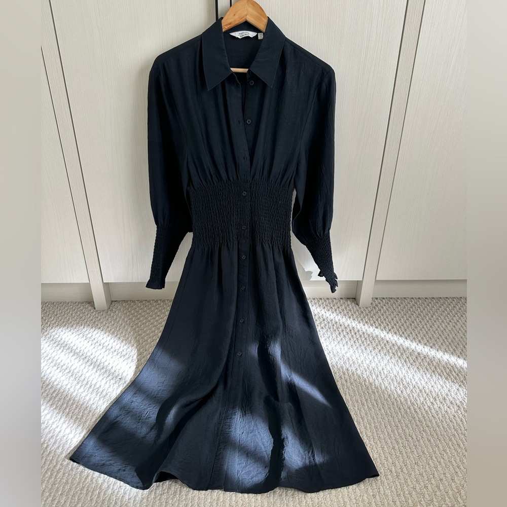 & Other Stories Black Maxi Shirt Dress